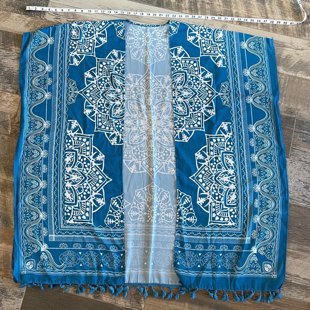 Blue and White Kimono one size